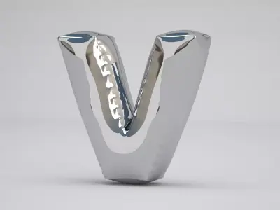 V Balloon Silver 3D model