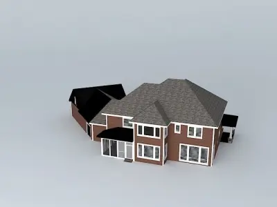 Suburban Family Home Free 3D model