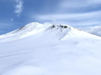 Snow Mountain 02 Low-poly 3D model