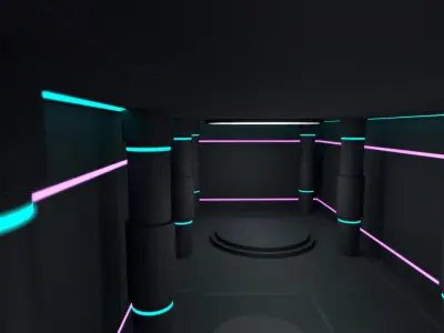 Sci Fi Room Low-poly 3D model 40