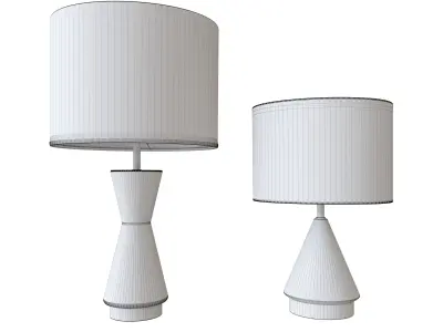 West Elm Metalized Glass Table Lamp Grey 3D model