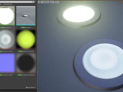 recessed light - Game Ready - VR AR Low-poly 3D model