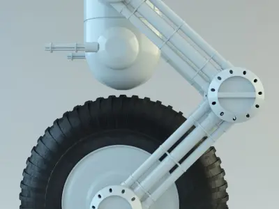 Robot on wheel 3D model