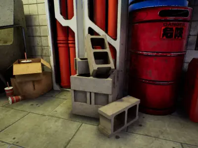 Game Ready Mini Cyberpunk Prop Pack UE4  Low-poly 3D model