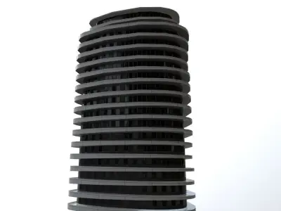 London Lombard Tower Low-poly 3D model
