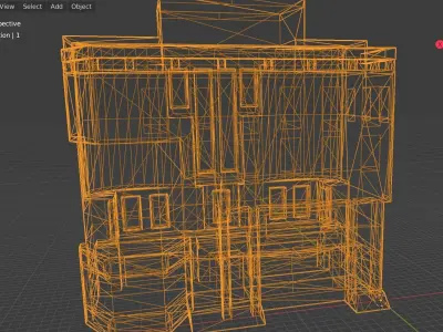 building 10 Low-poly 3D model get