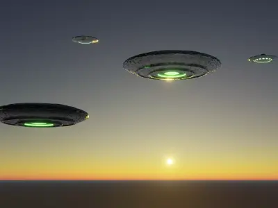Kit ufo 3D models  Low-poly 3D model