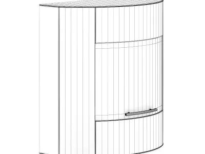 Wall Chrome Fireplace 3D model