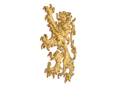 Heraldry Lion 02 3D print model