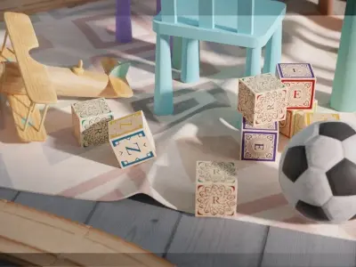 Furniture - Childroom props 3D model