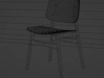Soborg Chair Low-poly 3D model
