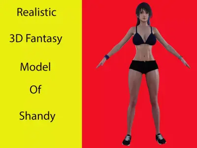 Shandy Bartender Low-poly 3D model