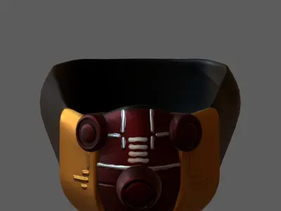 Gas mask helmet 3d model scifi Low-poly  Low-poly 3D model 134