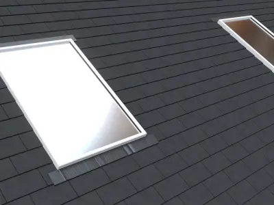 Full Timber Truss Roof System 3D model