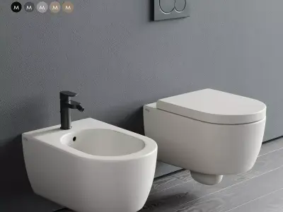 Ceramica Cielo Smile Wall-Hung WC Low-poly 3D model