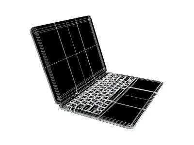 Laptop Mockup v1 003 Low-poly 3D model