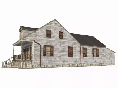19th century architectural vintage villa 3D model