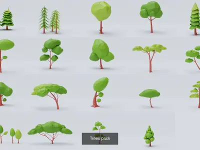 Cartoon Houses and Buildings 3D Model Collection 3D Model Pack