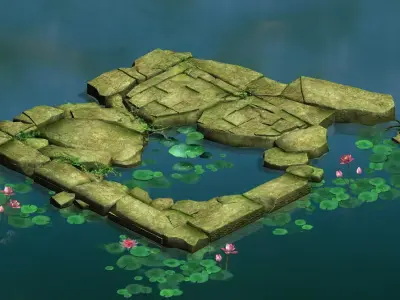 Game Model - Kasyapa Forest Water Platform 3D model