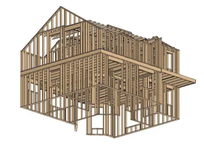 Framing House Free 3D model