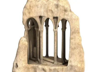 Columns and Pillars Carved Into Stone 3D print model