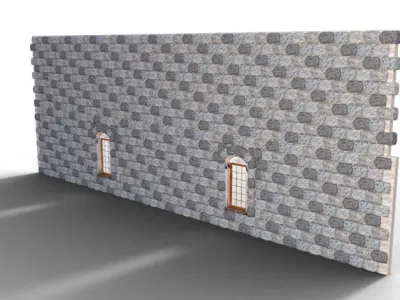 Castle Walls Free 3D model
