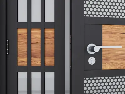 Aluminium door 21 3D model