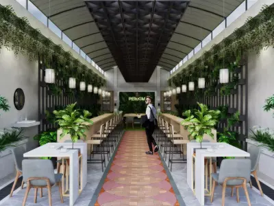 Office Garden Design 3D model