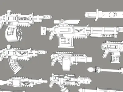 Far Future Imperialist weapons kit V2 3D print model