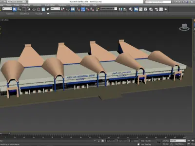 Marsa Alam Airport Terminal building Low-poly 3D model