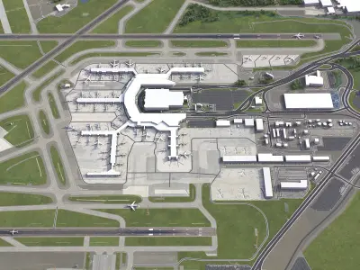 Baltimore - 3D Airport Model Low-poly 3D model
