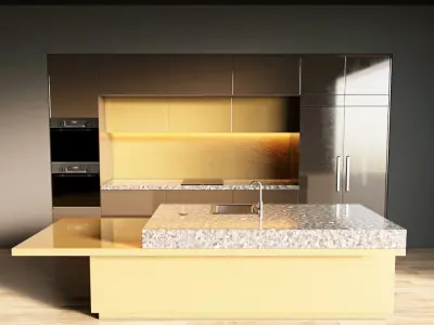 37-Kitchen1 glossy 4 3D model