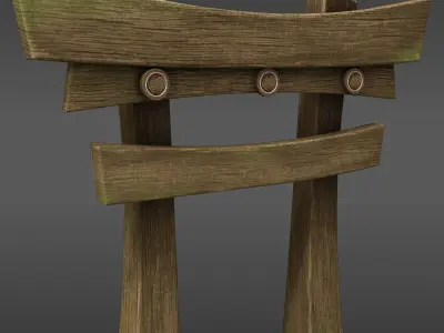 Japanese Gate 3D model