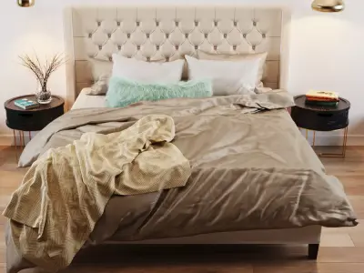 Bed - Rooma soft bedside - cosmorelax 3D model