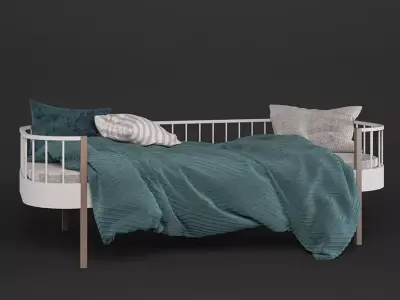 Single bed 01 3D model