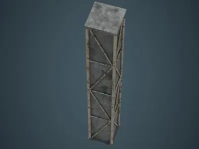 Pillar 1B Low-poly 3D model