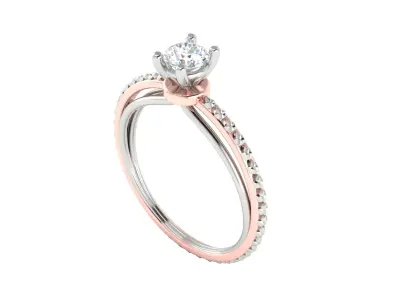 Women Ring  Render 3dm STL OBJ FBX Details 3D print model 224