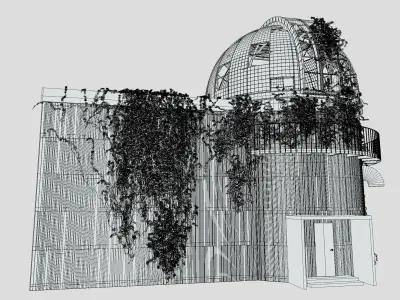 Observatory Low-poly 3D model