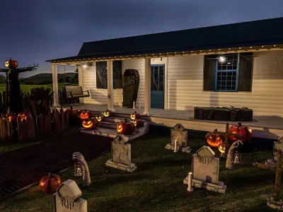 Halloween Porch 3D model
