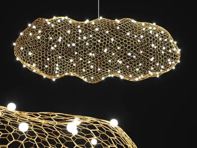 Led cloud pendant 3D model