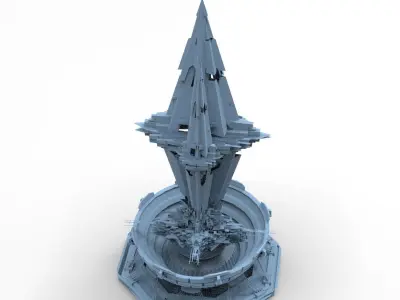 Sci fi Core crystal Shard 6 base  3D model