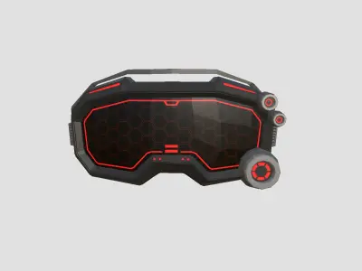 SciFi Glasses Low Poly A04 - Character Design Low-poly 3D model