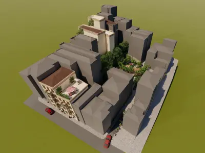 Recreational Area and Park Model In An Old Neighborhood 3D model