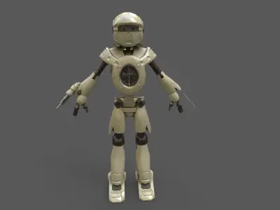 Robot Low-poly 3D model 17