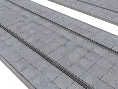 TRAM TRACKS type second 3D model