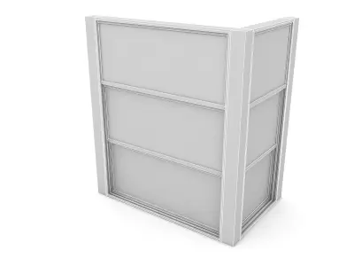 Guillotine Glazing Low-poly 3D model