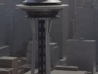 Space Needle - Low Poly 3D model