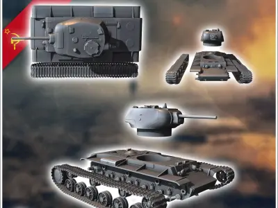 KV-1s - Soviet army WW2 Second World East front Ostfront RPG Min 3D print model