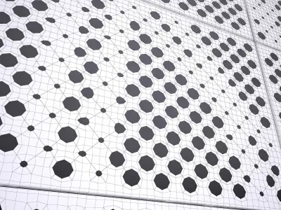 perforated metal panel N24 3D model