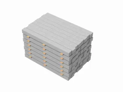Stack Of Concrete Slabs 3D model buy